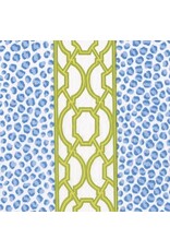 Caspari Paper Cocktail Napkins 20pk Knots And Spots Blue Green