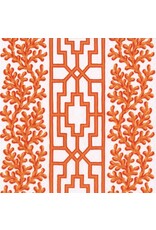 Caspari Paper Cocktail Napkins 20pk Coral and Trellis Coral