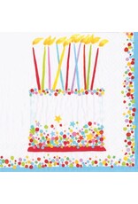 Caspari Paper Cocktail Napkins 20pk Birthday Cake