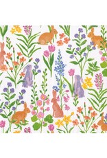 Caspari Easter Paper Cocktail Napkins 20pk Bunny Field
