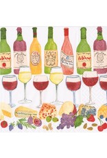 Caspari Paper Cocktail Napkins 20pk Wine Pairing Wine Tasting
