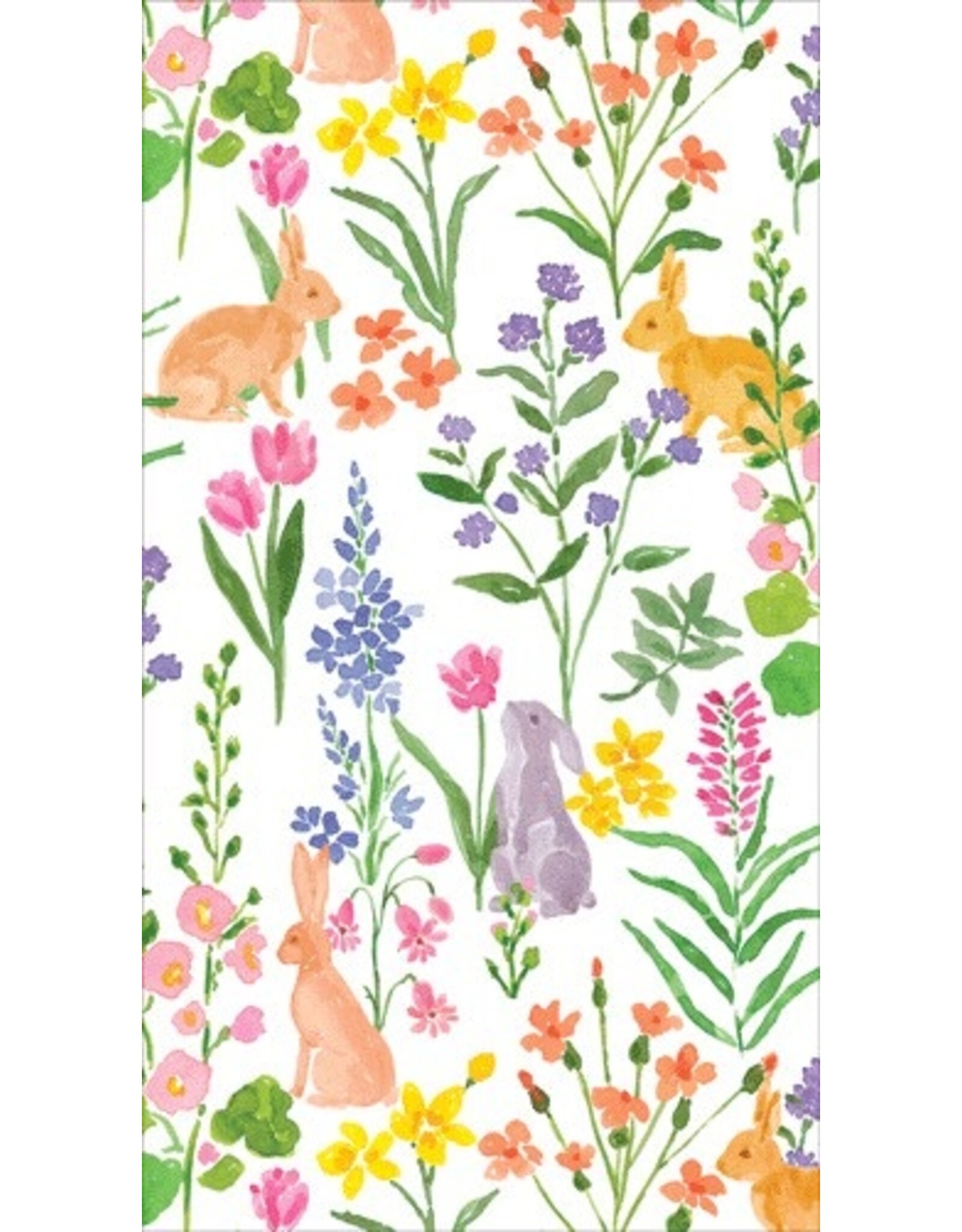 Caspari Easter Paper Guest Towel Napkins 15pk Bunny Field