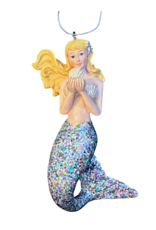 Kurt Adler Mermaid With Silver Glitter Tail Christmas Ornament