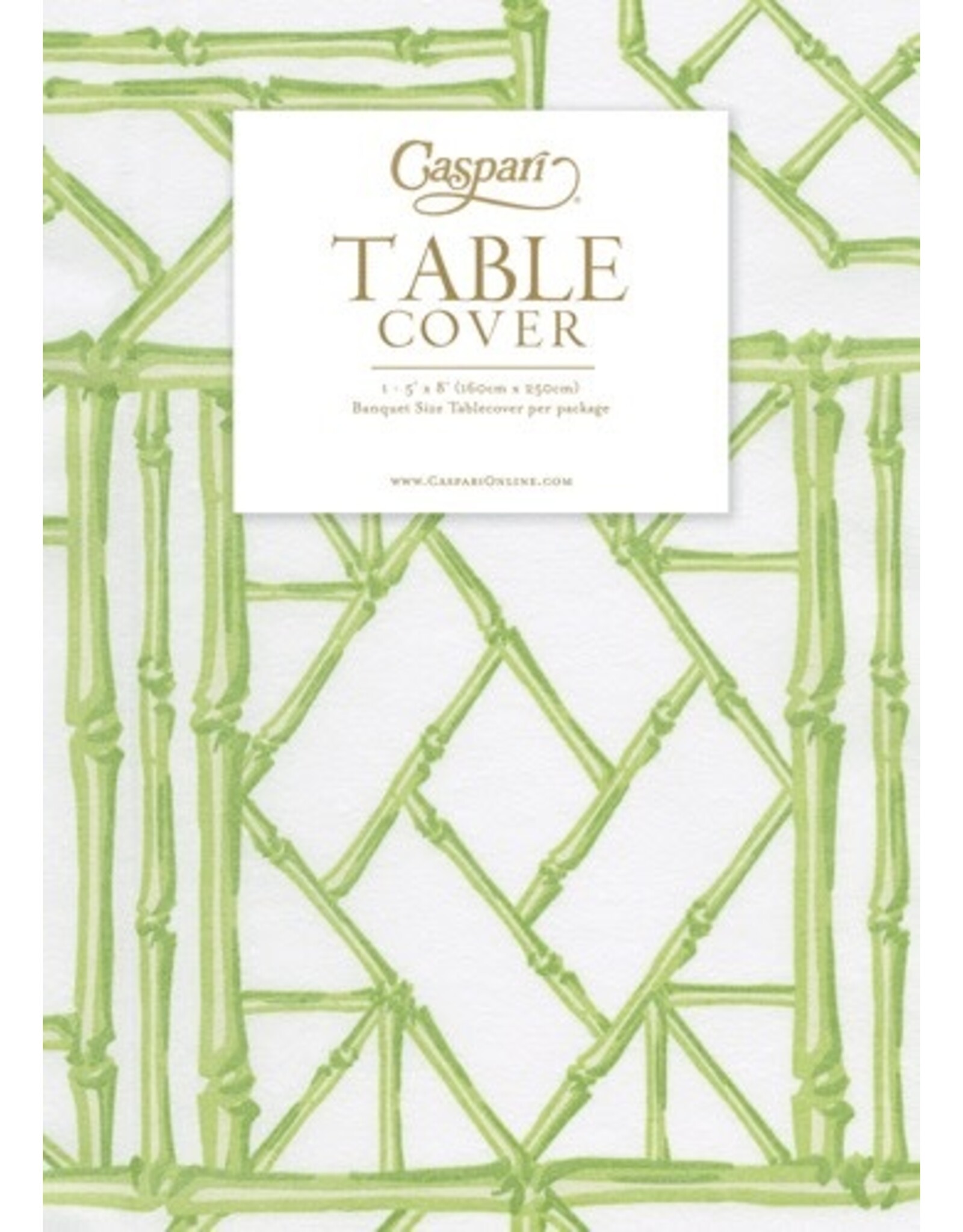 Caspari Paper Linen Table Covers | Bamboo Screen Moss Green 1 Ea