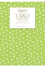 Caspari Paper Linen Table Covers | Small Dots Spring Green 1 Ea