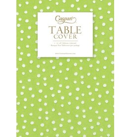 Caspari Paper Linen Table Covers | Small Dots Spring Green 1 Ea