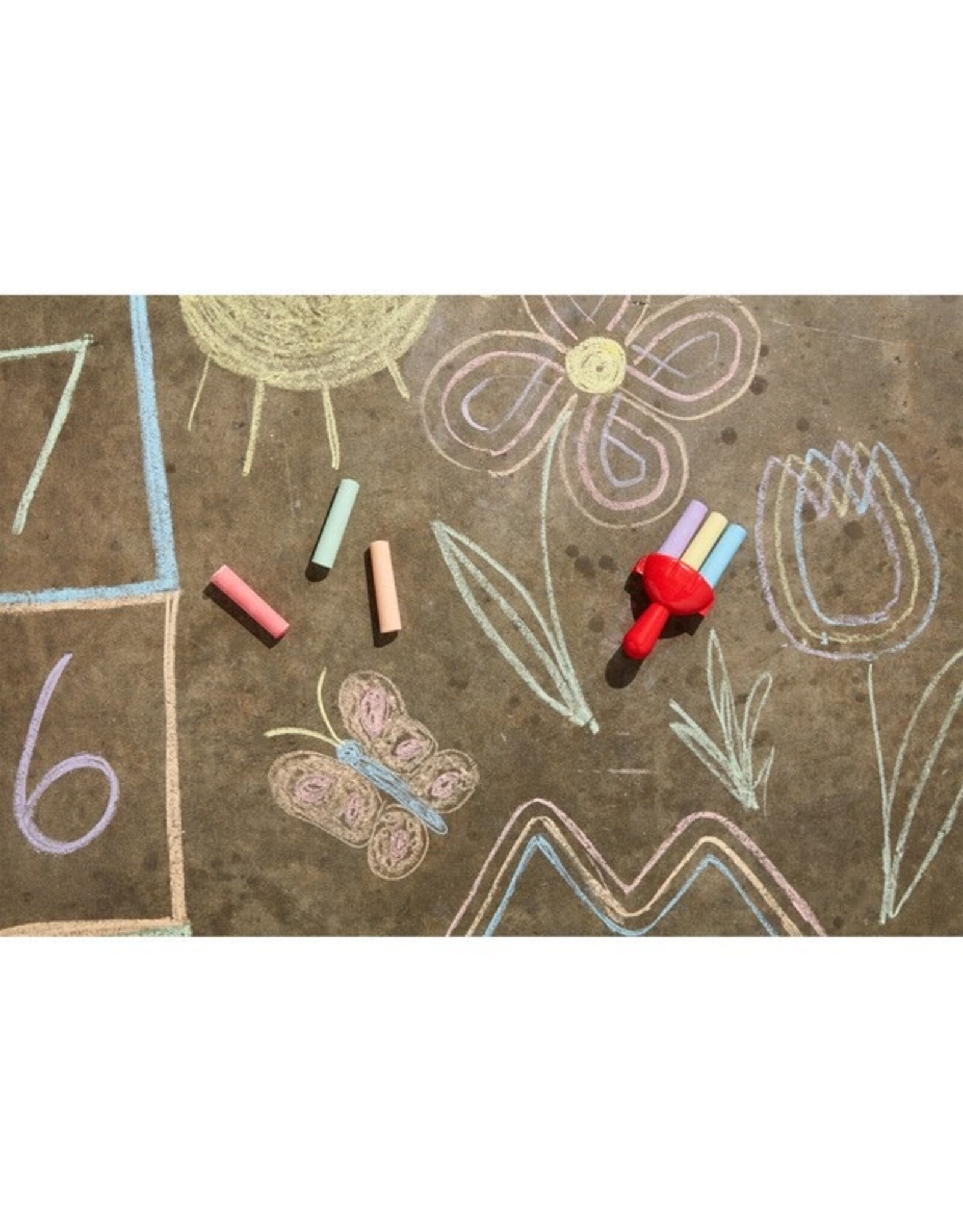 Mud Pie Sidewalk Chalk And Holder Set