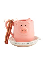 Mud Pie Ceramic Pig Microwave Bacon Cooker Mug