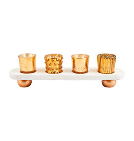 Mud Pie Gold Votives Candle Holder Set