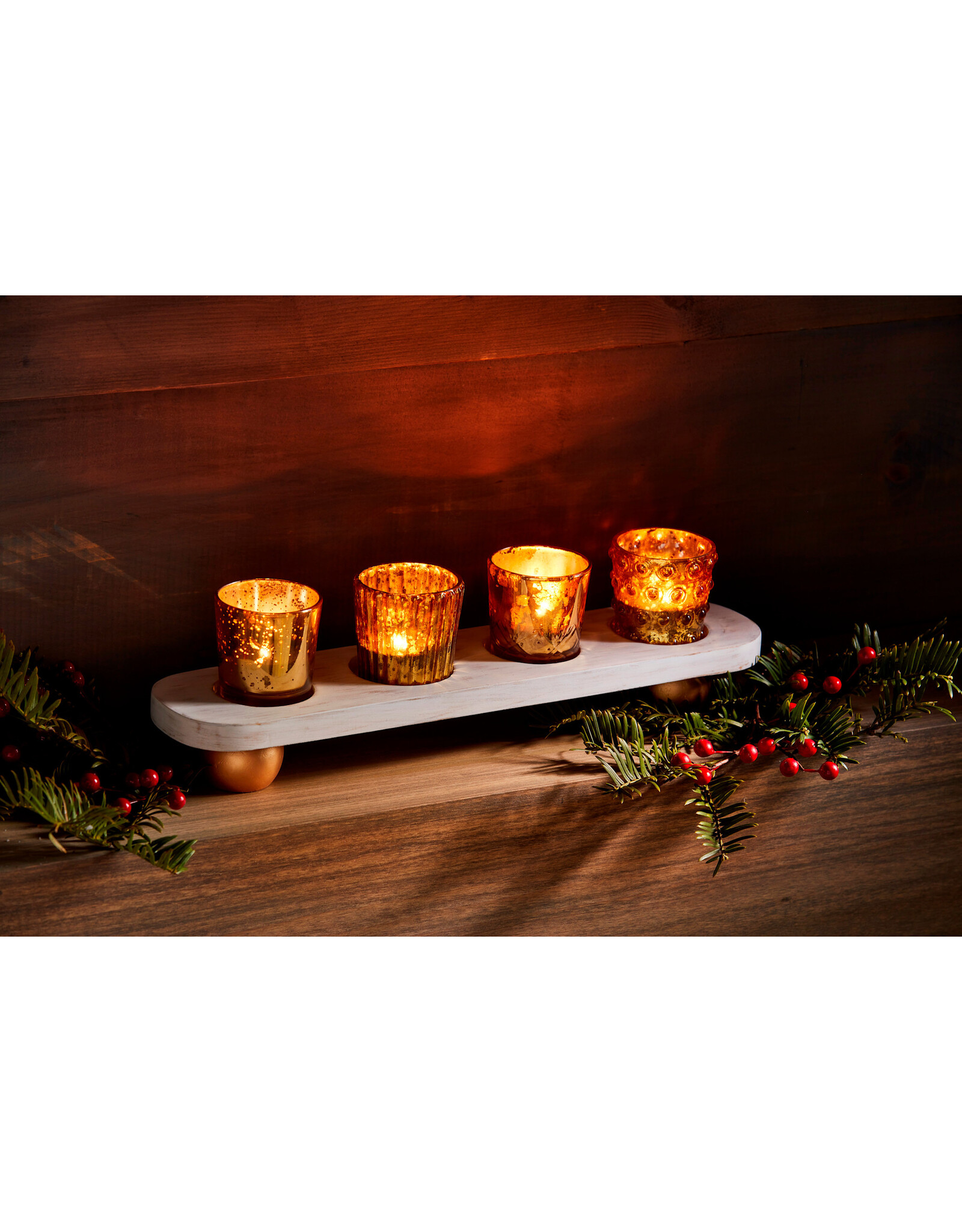 Mud Pie Gold Votives Candle Holder Set