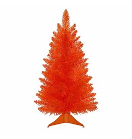 Kurt Adler Un-Lit Miniature Orange Tree Halloween Christmas Tree