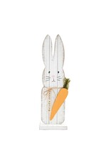 Mud Pie Easter Decor Wood Planked Bunny Sitter 21.5 Inch