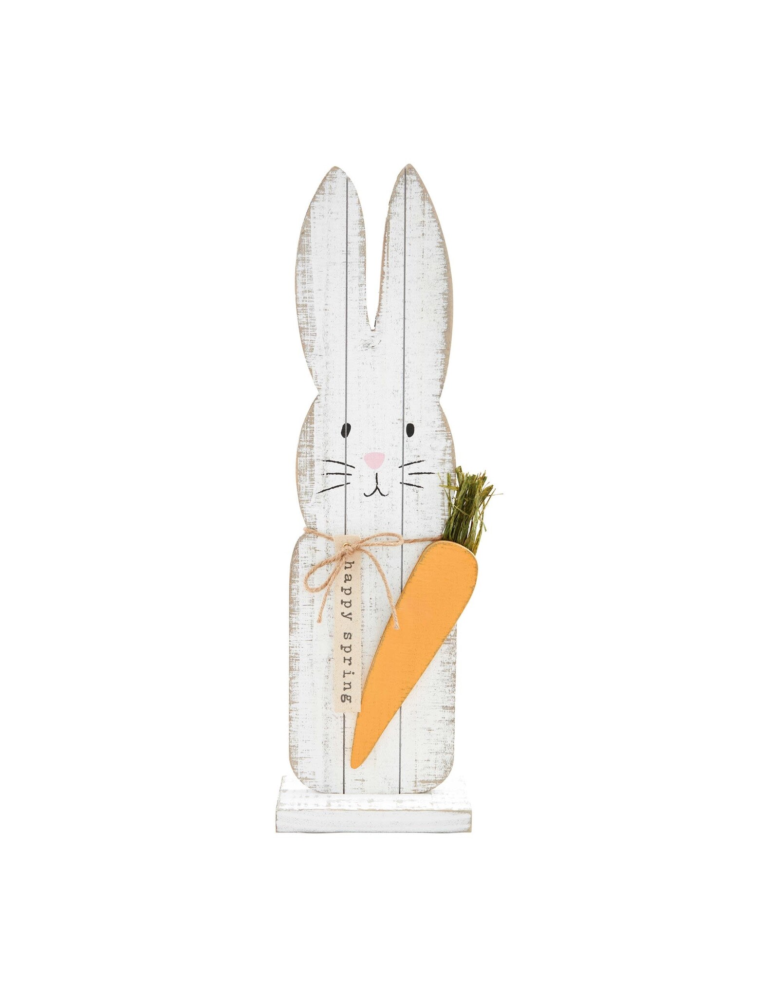 Mud Pie Easter Decor Wood Planked Bunny Sitter 21.5 Inch