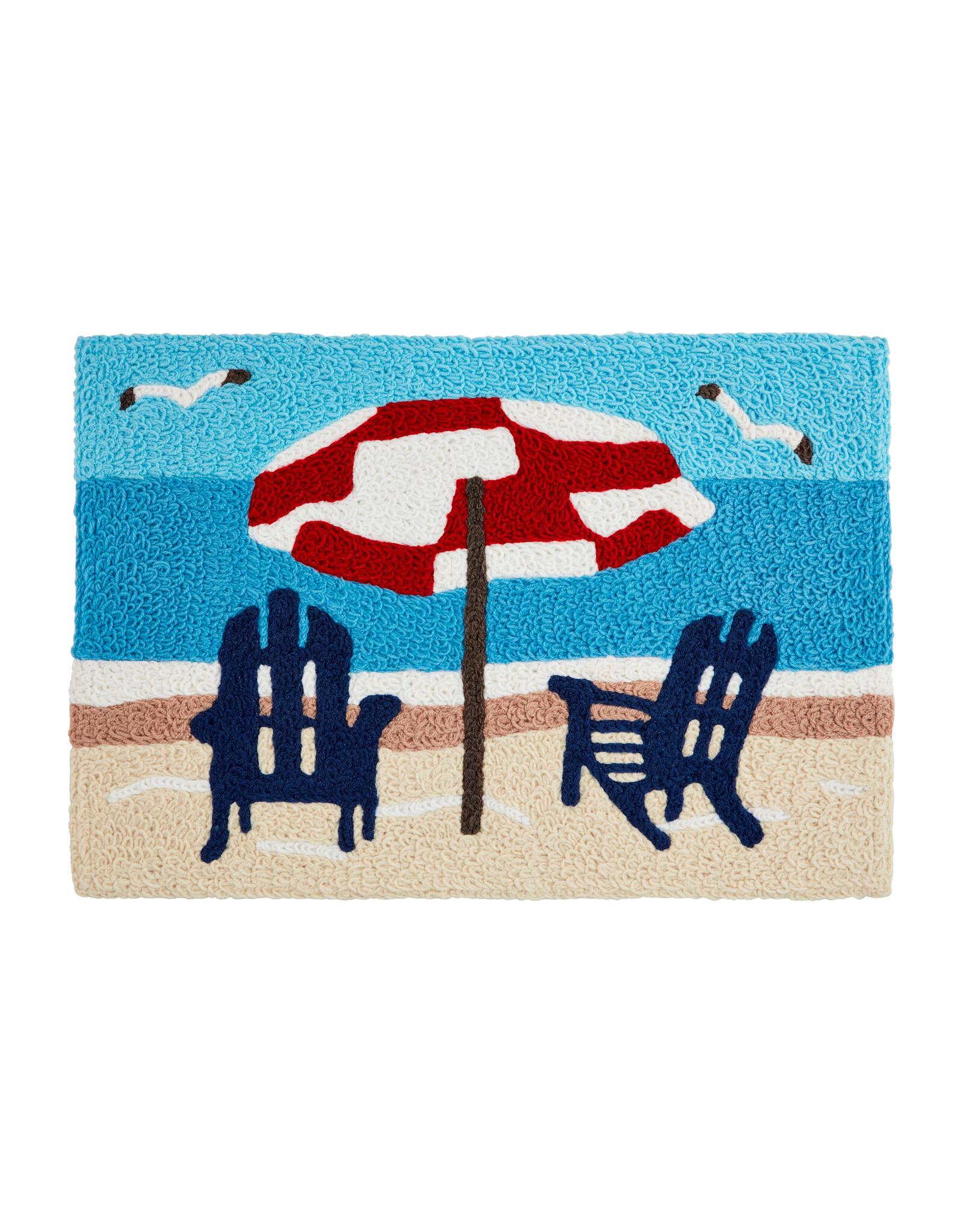 Mud Pie Beach Scene Washable Rug Mat 20 x 30 Inch