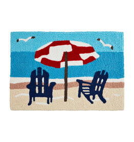 Mud Pie Beach Scene Washable Rug Mat 20 x 30 Inch