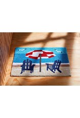 Mud Pie Beach Scene Washable Rug Mat 20 x 30 Inch
