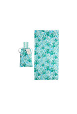 Mud Pie Quick Dry Beach Towel Set w Chair Clips in Drawstring Pouch GR