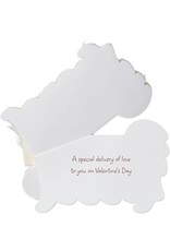PAPYRUS® Valentine's Day Cards White Fur Dog With Letter Card