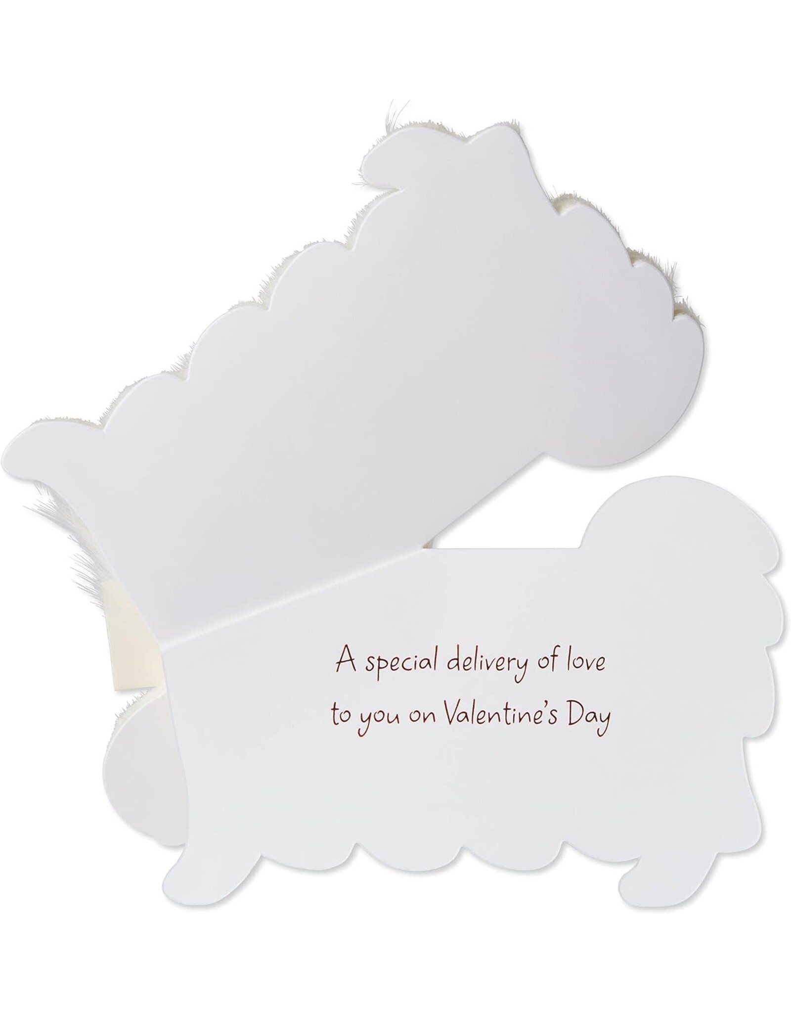 PAPYRUS® Valentine's Day Cards White Fur Dog With Letter Card