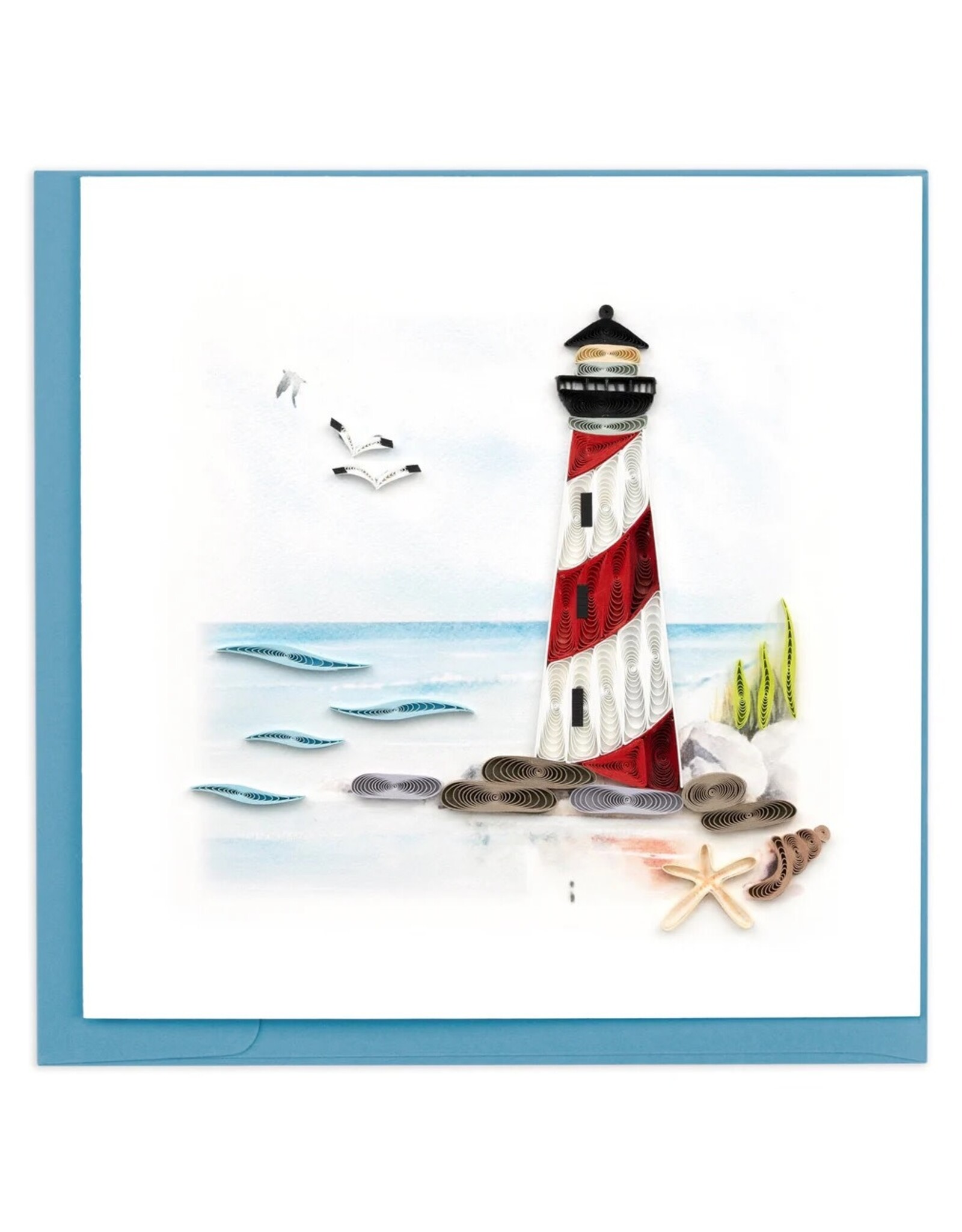 Quilling Card Quilled Red And White Lighthouse Greeting Card