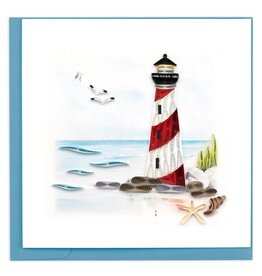 Quilling Card Quilled Red And White Lighthouse Greeting Card