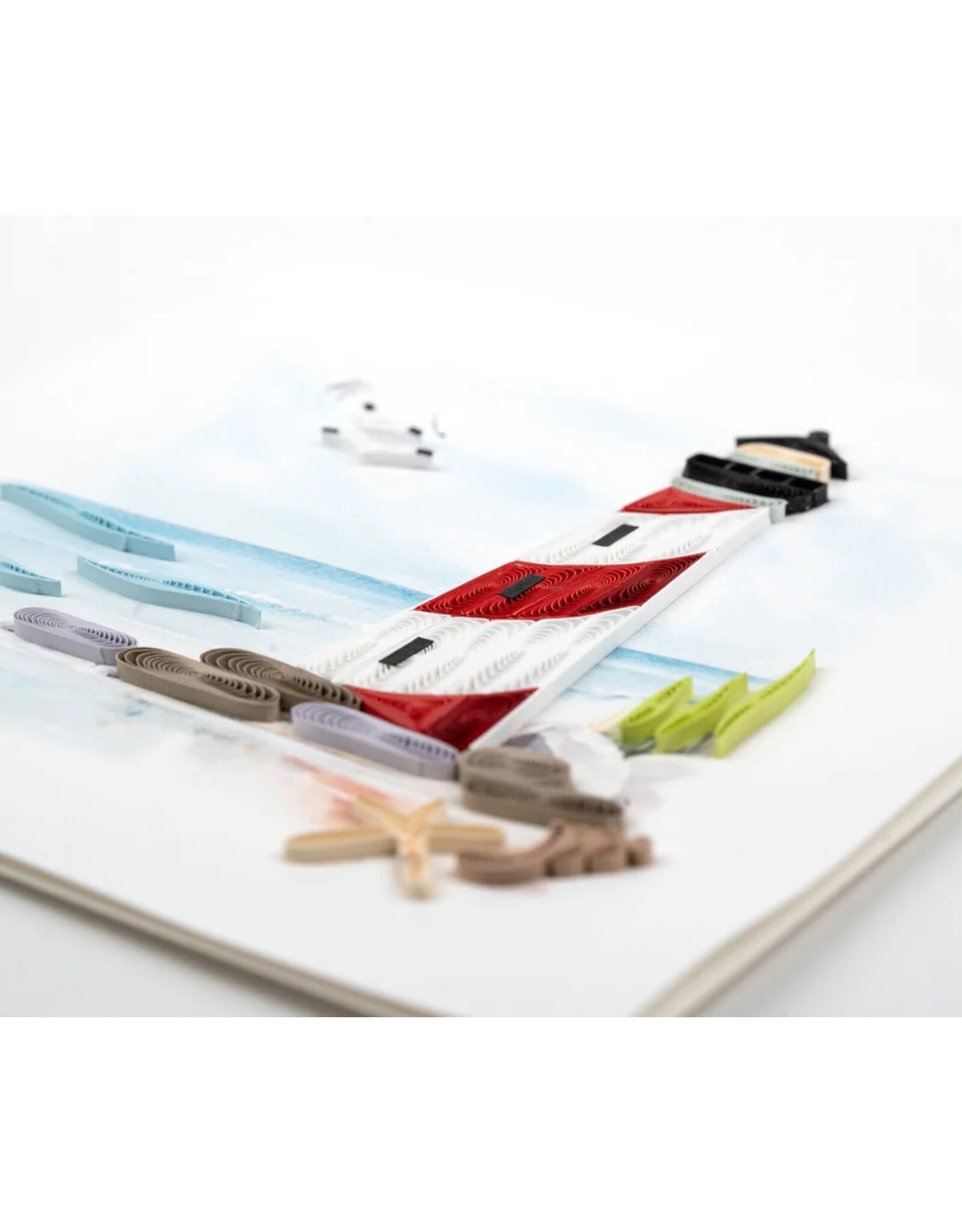 Quilling Card Quilled Red And White Lighthouse Greeting Card