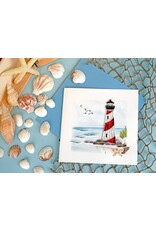 Quilling Card Quilled Red And White Lighthouse Greeting Card