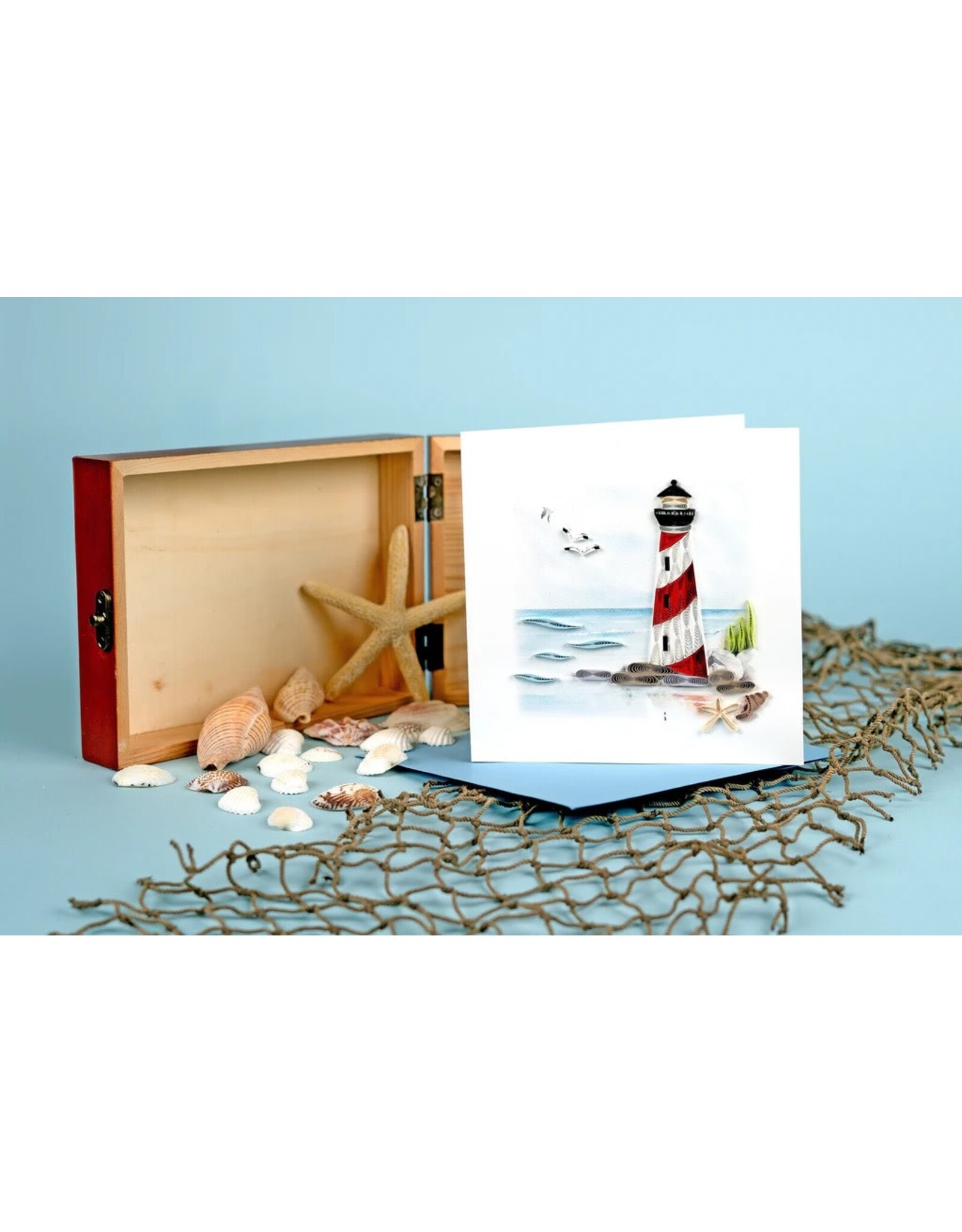 Quilling Card Quilled Red And White Lighthouse Greeting Card