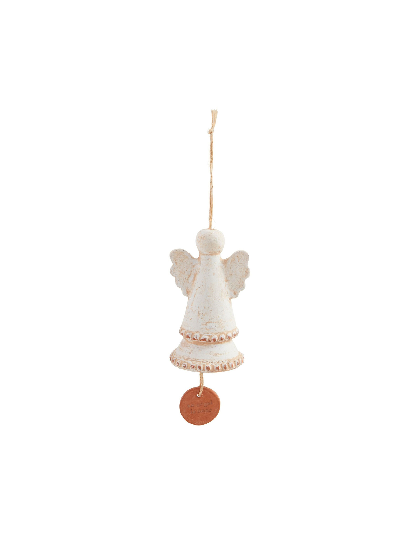 Mud Pie Terracotta Angel Wind Chime | Dot w An Angel Is Near Clapper