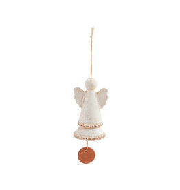 Mud Pie Terracotta Angel Wind Chime | Dot w An Angel Is Near Clapper