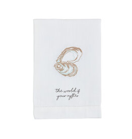 Mud Pie Embroidered Hand Towel | The World Is Your Oyster