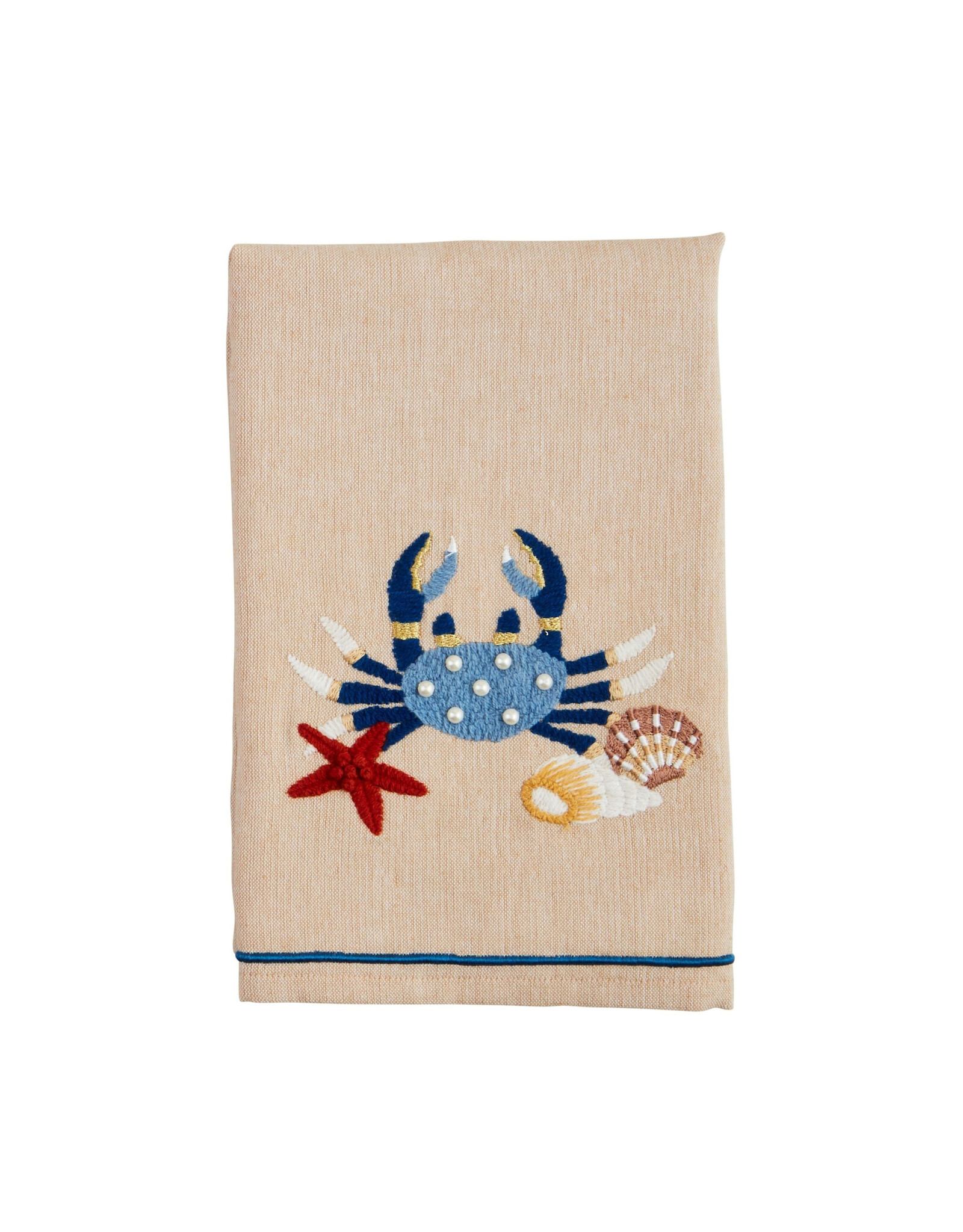 Mud Pie Embroidered Hand Towel | Crab