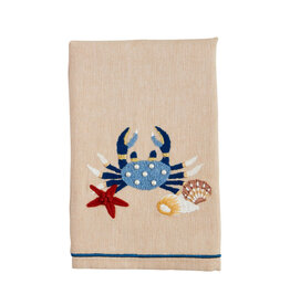 Mud Pie Embroidered Hand Towel | Crab