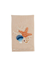 Mud Pie Embroidered Hand Towel | Shell Cluster