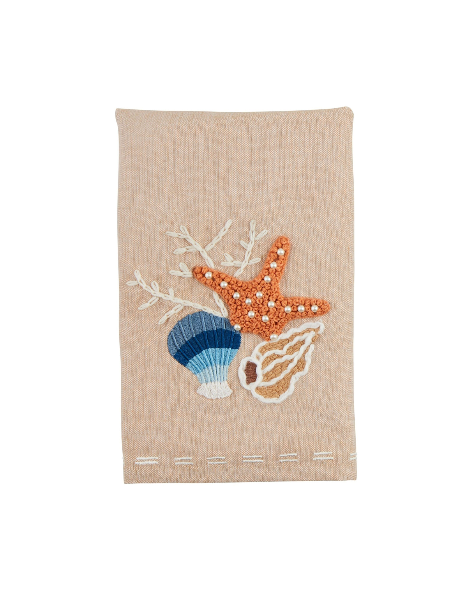 Mud Pie Embroidered Hand Towel | Shell Cluster