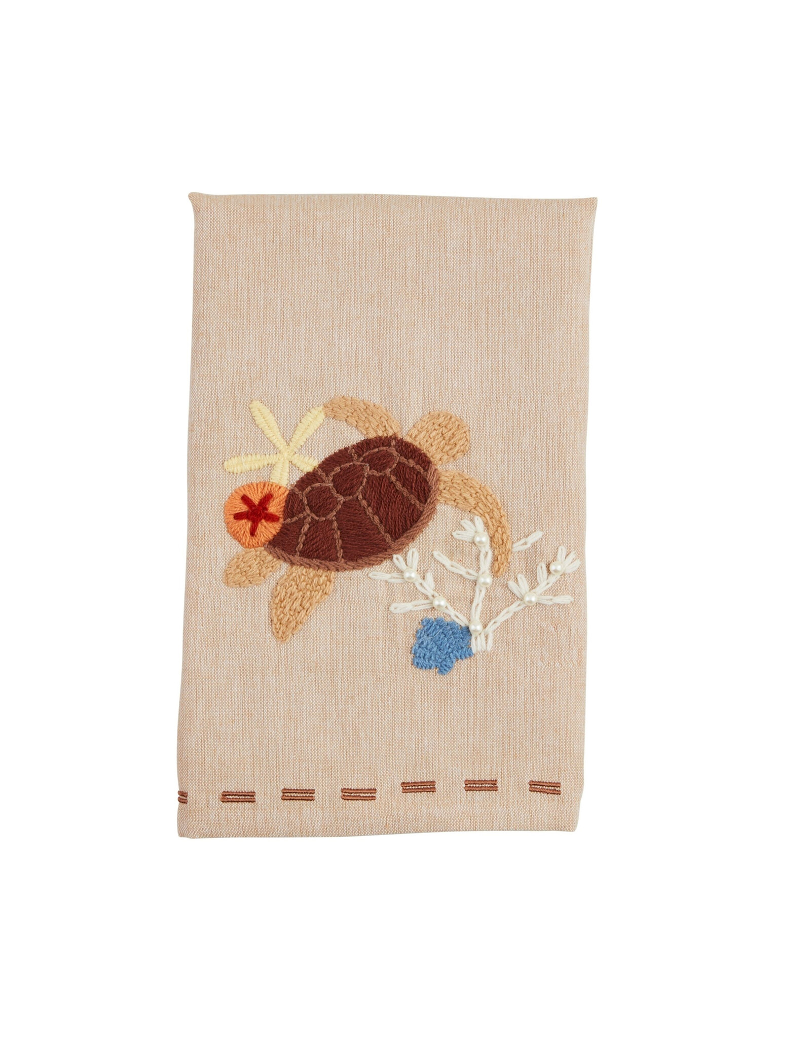 Mud Pie Embroidered Hand Towel | Sea Turtle