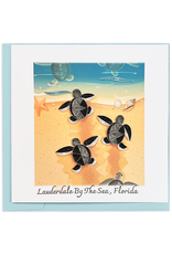 Quilling Card Lauderdale-By-The-Sea Quilled Sea Turtle Hatchlings Card