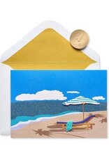 PAPYRUS® Retirement Card Ocean Umbrella Lounge Chair