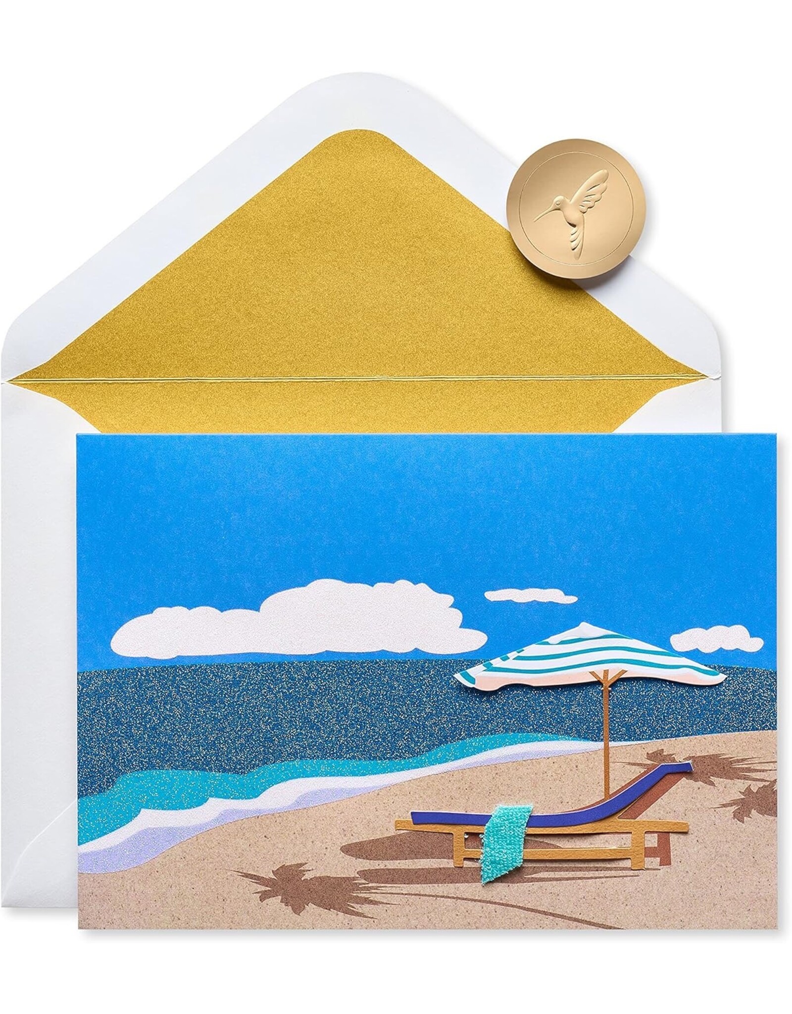 PAPYRUS® Retirement Card Ocean Umbrella Lounge Chair