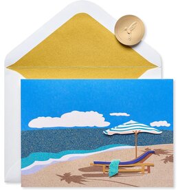 PAPYRUS® Retirement Card Ocean Umbrella Lounge Chair