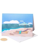 PAPYRUS® Retirement Card Ocean Umbrella Lounge Chair
