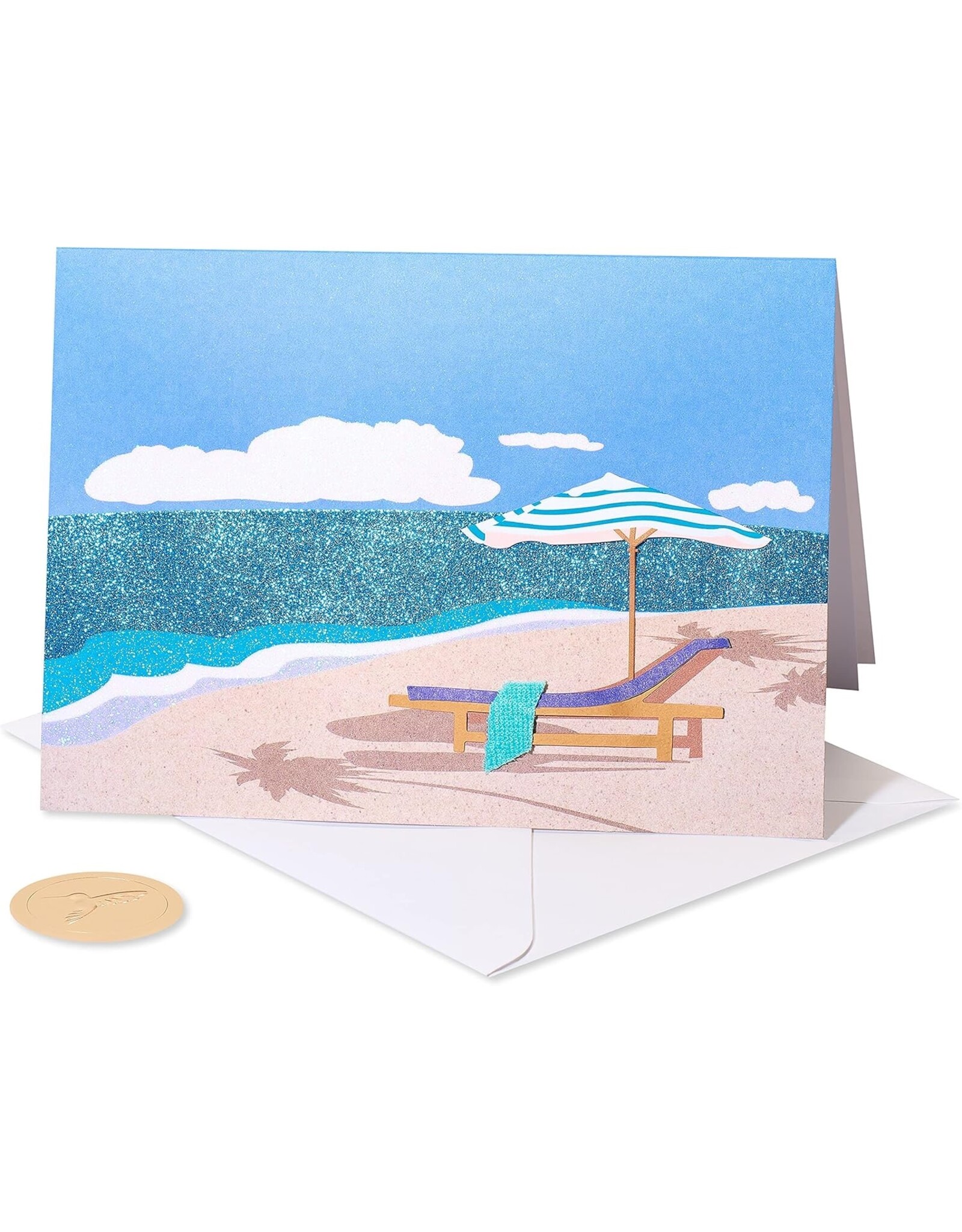 PAPYRUS® Retirement Card Ocean Umbrella Lounge Chair
