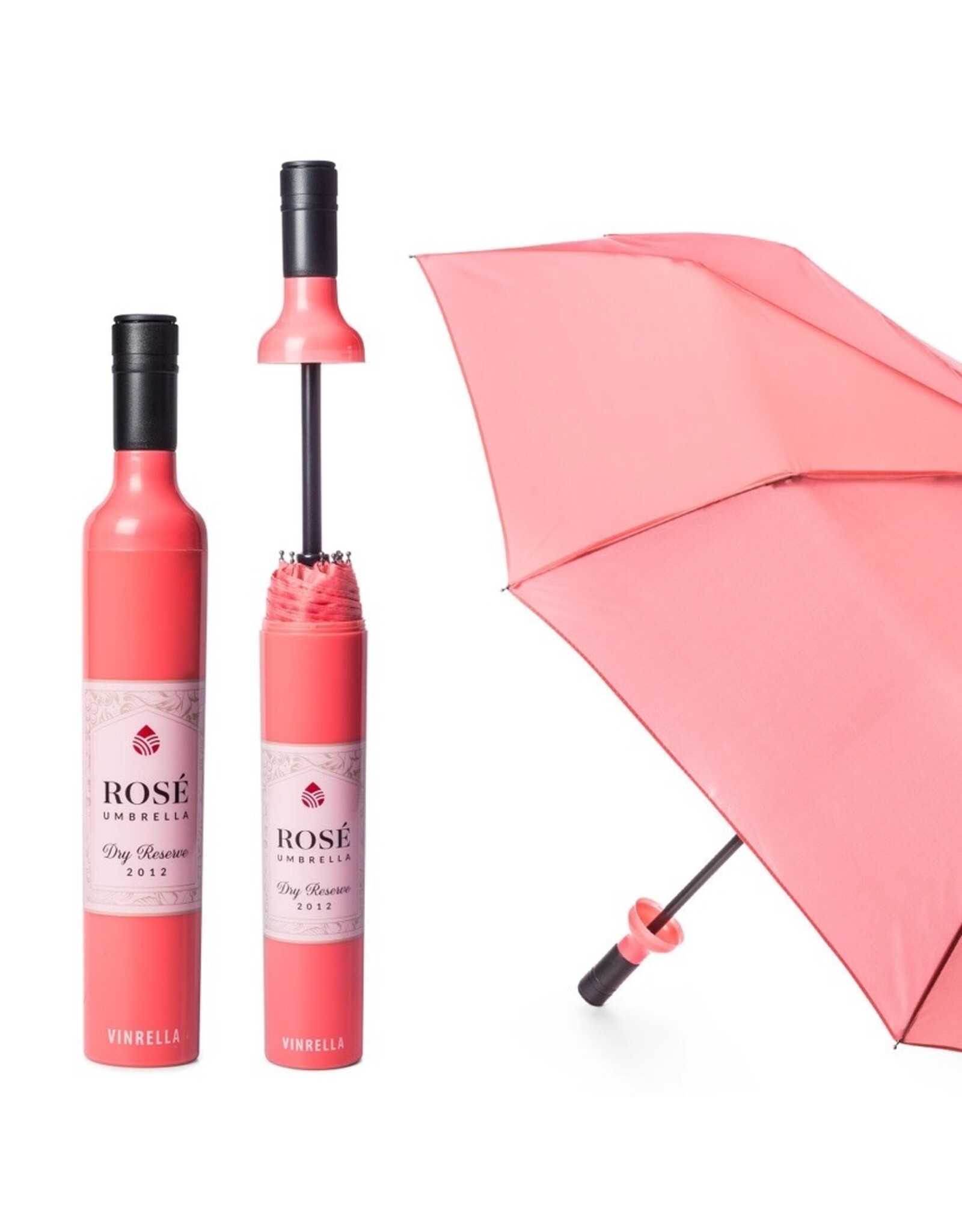 Vinrella Umbrella In A Bottle | Rosé Wine Bottle Umbrella