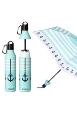 Vinrella Umbrella In A Bottle | Anchors Away Water Bottle Umbrella