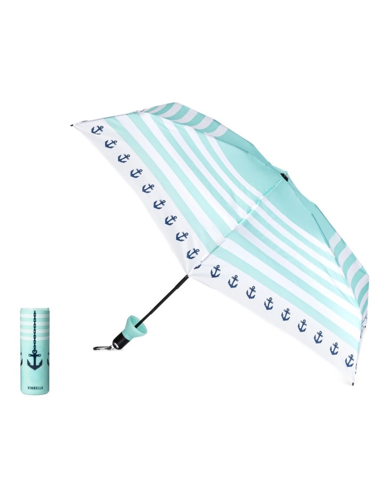 Vinrella Umbrella In A Bottle | Anchors Away Water Bottle Umbrella