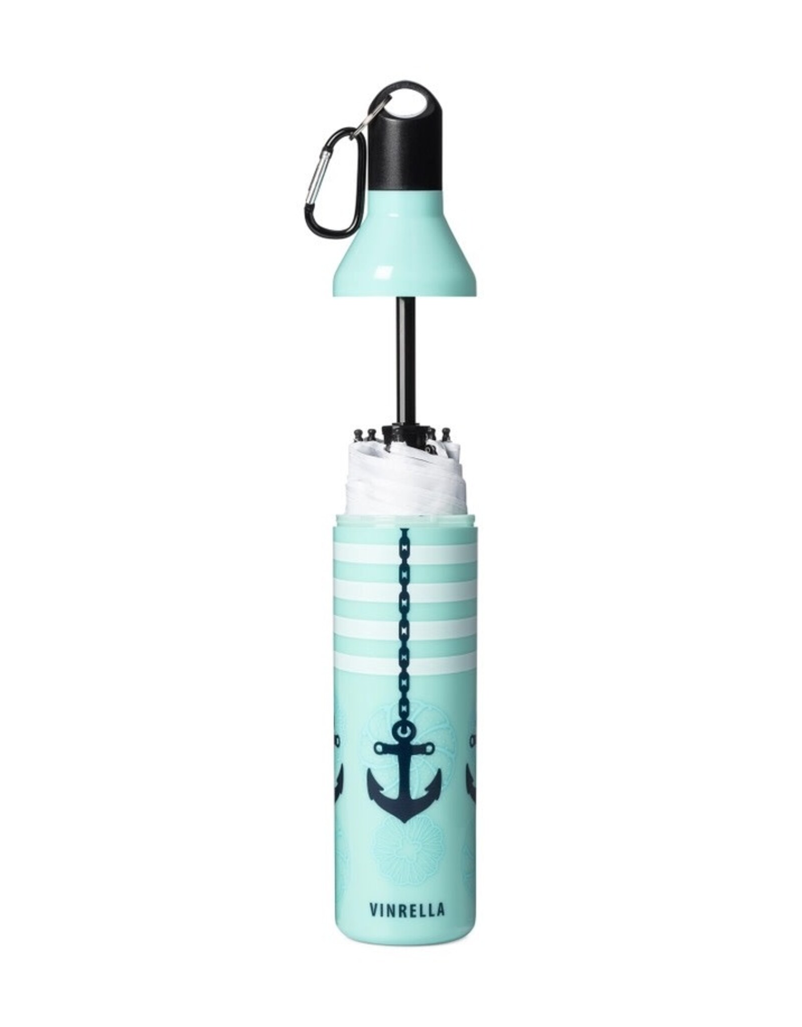 Vinrella Umbrella In A Bottle | Anchors Away Water Bottle Umbrella