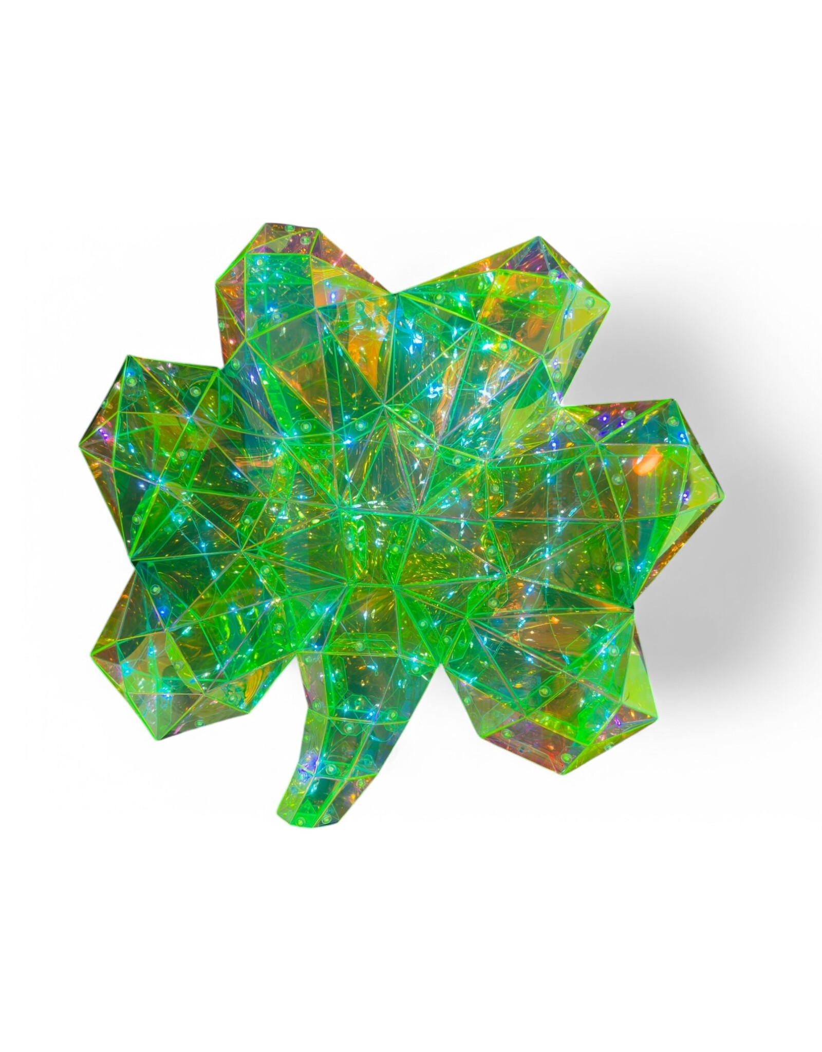 Seasonal Prismatic Iridescent Shamrock 16” LED St Patricks Day Decor