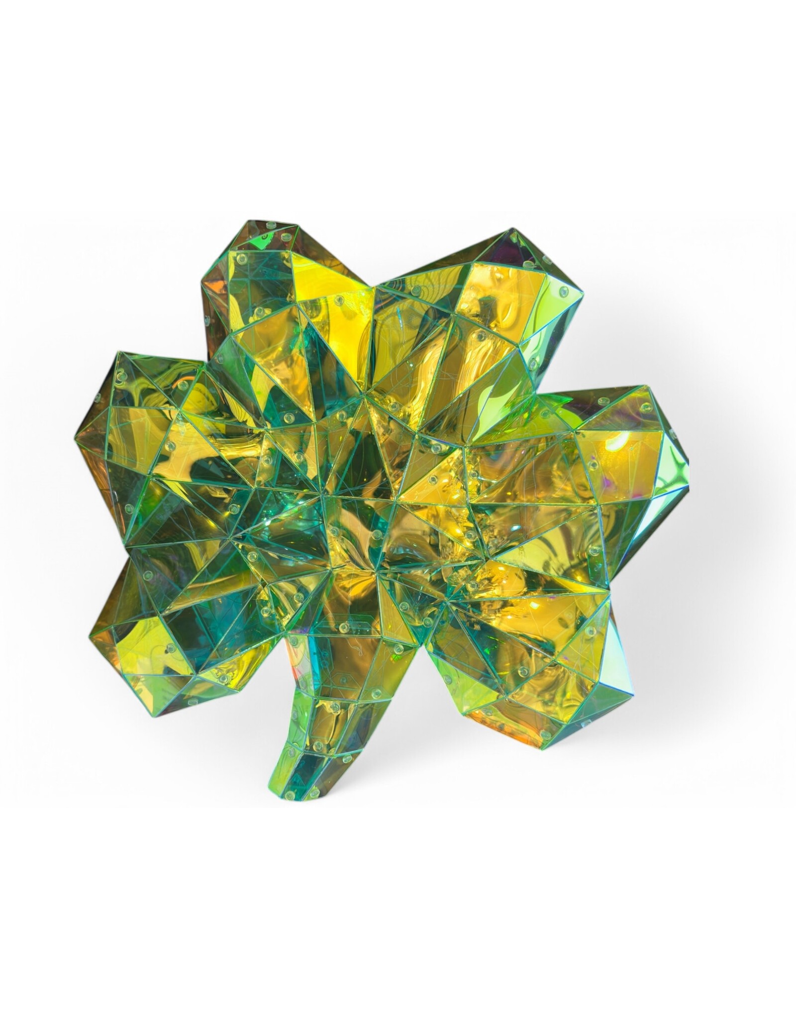 Seasonal Prismatic Iridescent Shamrock 16” LED St Patricks Day Decor