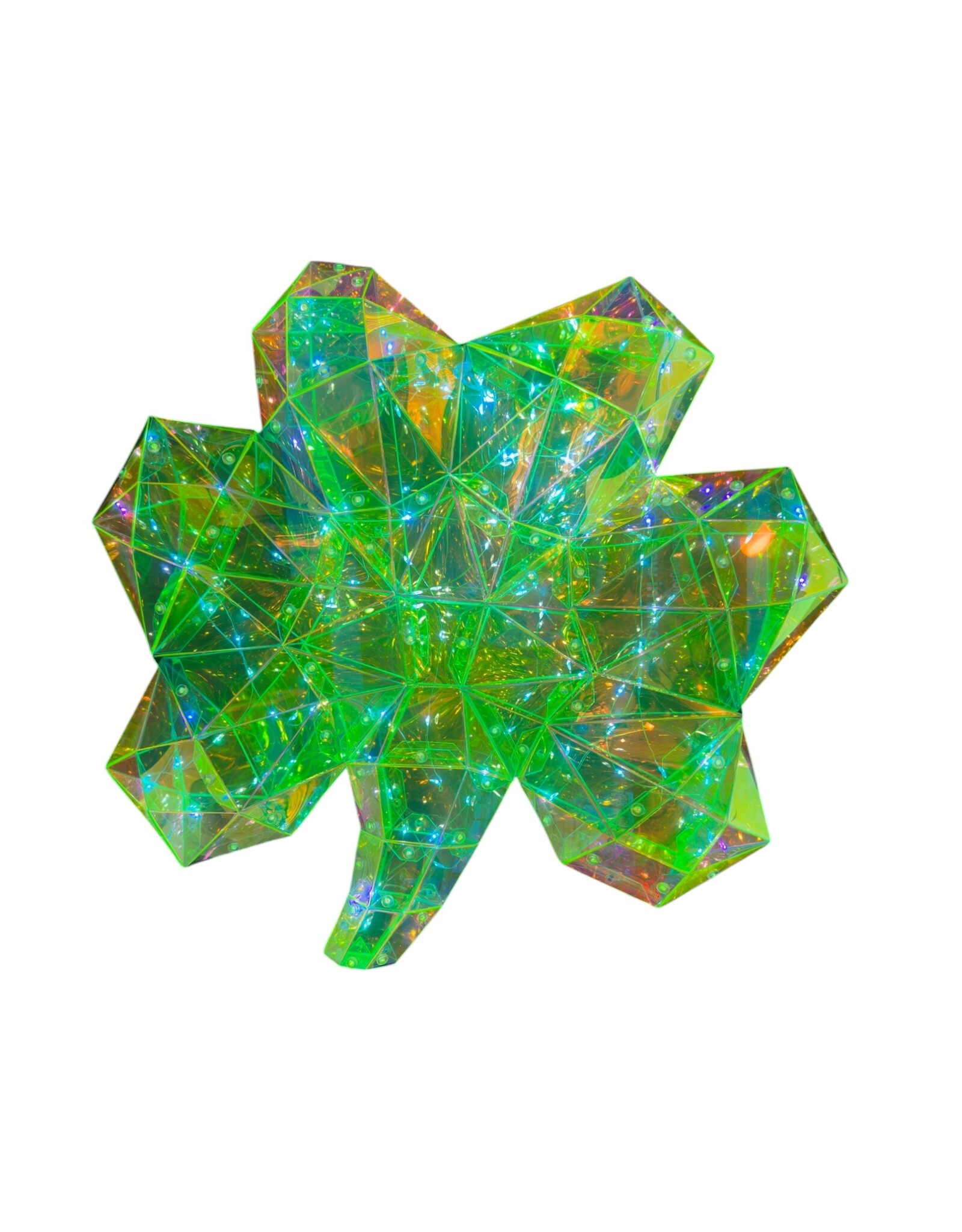 Seasonal Prismatic Iridescent Shamrock 16” LED St Patricks Day Decor