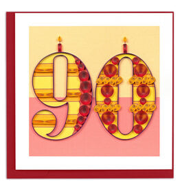 Quilling Card Quilled Milestone Birthday Card 90th Birthday